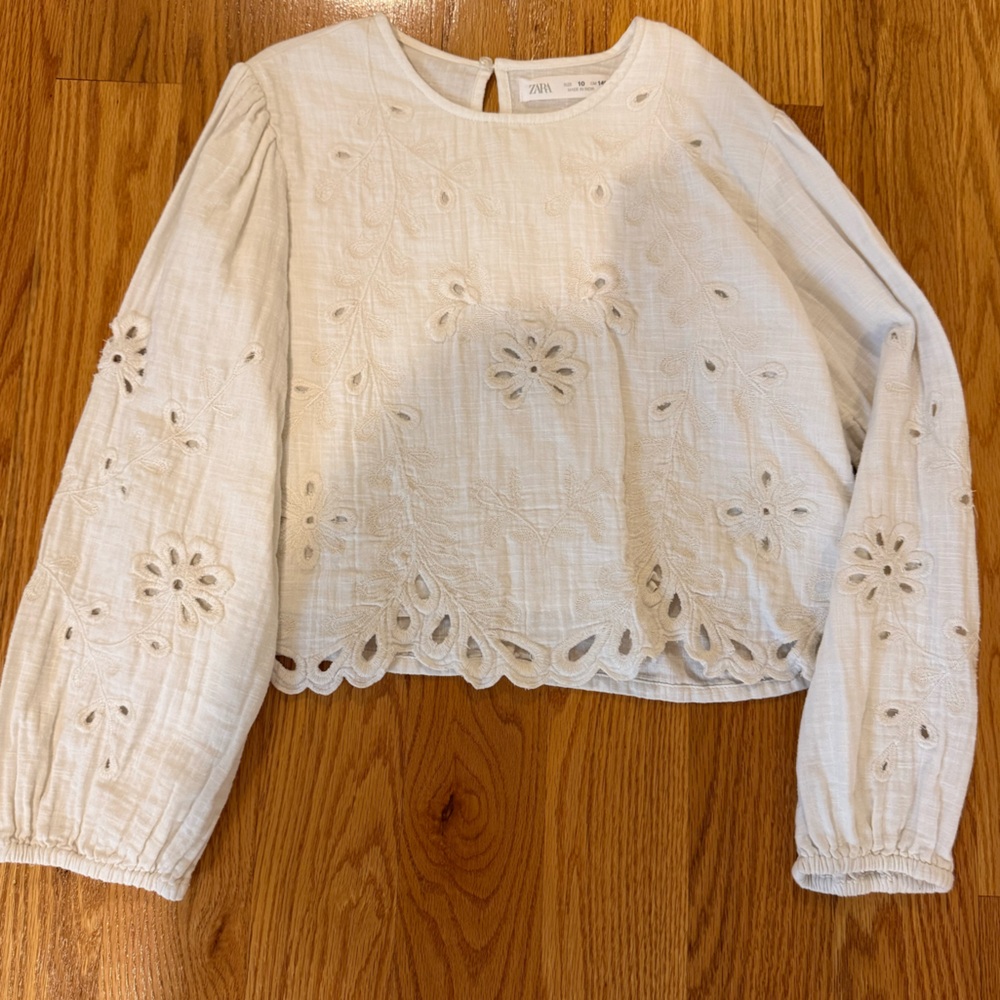 Zara eyelet blouse